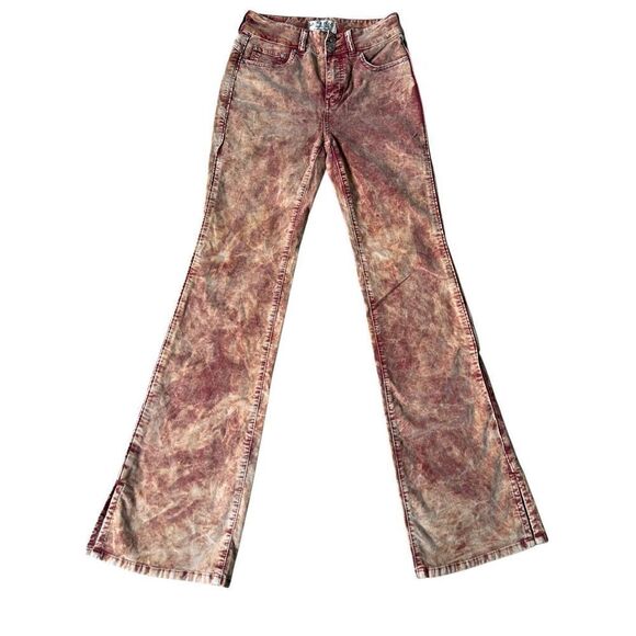 NEW Free People CRVY Foxy Lady Velvet Bootcut Pants 26 High Rise Rusty Brown - Picture 4 of 13